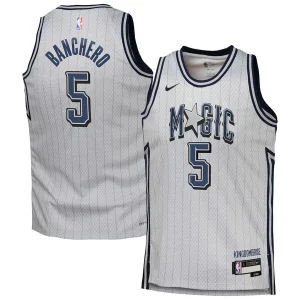Paolo Banchero Orlando Captivant Magic Nike Youth 2024/25 Swingman Player Jersey City Edition Silver