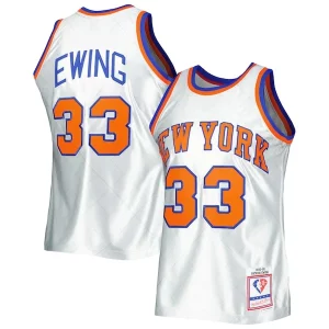 Patrick Ewing New York Knicks Vibrant 1985/86 Hardwood Classics 75th Anniversary Swingman Jersey Platinum