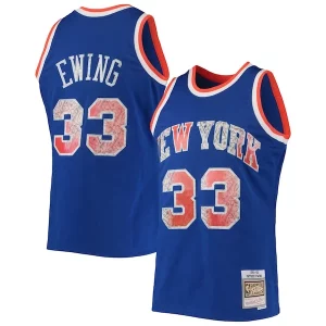 Patrick Ewing New York Knicks 1991/92 Hardwood Tendance Classics NBA 75th Anniversary Diamond Swingman Jersey Blue