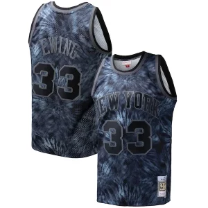Patrick Ewing New York Knicks Hardwood Classics 1991/92 Tie Dye Swingman Jersey Magnifique Black