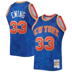 Patrick Ewing New York Knicks Hardwood Gracieux Classics 1991/92 Lunar New Year Swingman Jersey Blue