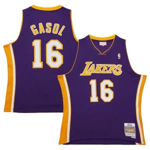 Pau Gasol Los Angeles Lakers 2009/10 Élégant Hardwood Classics Swingman Jersey Purple