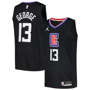 Paul George LA Clippers Jordan Brand Nike Swingman Player Jersey Distingué Statement Edition Black