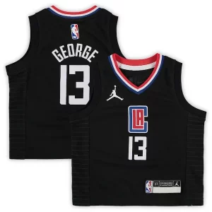 Paul George LA Clippers Jordan Brand Toddler 2020/21 Jersey Black Statement Classique Edition