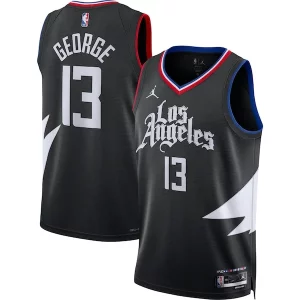 Paul George LA Clippers Jordan Brand Unisex Swingman Jersey Statement Edition Dashing Black