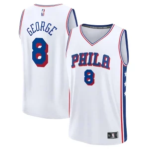 Paul Commémoratif George Philadelphia 76ers Youth Fast Break Replica Player Jersey Association Edition White