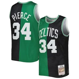 Paul Pierce Boston Celtics Hardwood Classics 2007/08 Split Swingman Jersey Authentique Black/Kelly Green