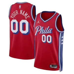 Philadelphia 76ers Jordan Brand Unisex 2022/23 Swingman Custom Magnifique Jersey Statement Edition Red