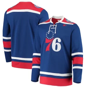 Philadelphia 76ers Magnifique G III Sports by Carl Banks Pointman Hockey Fashion Jersey Royal