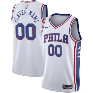 Philadelphia 76ers Nike 2020/21 Swingman Custom Jersey Association Edition White Exquisite