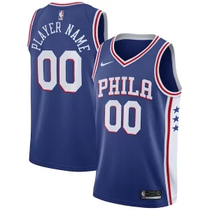 Philadelphia 76ers Nike Swingman Custom Jersey Blue Unique Icon Edition