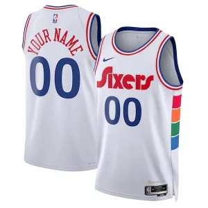 Philadelphia 76ers Nike Unisex 2024/25 Stylish Custom Swingman Jersey City Edition White