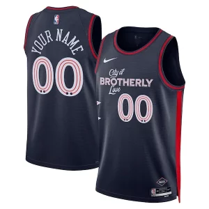 Philadelphia Exclusif 76ers Nike Unisex 2023/24 Custom Swingman Jersey Navy City Edition