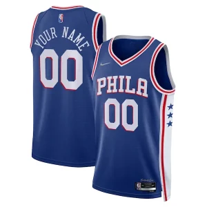 Philadelphia Premium 76ers Nike 2021/22 Diamond Swingman Custom Jersey Icon Edition Royal