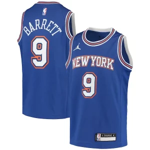 RJ Barrett New York Knicks Jordan Brand Youth 2020/21 Swingman Élégant Player Jersey Statement Edition Blue