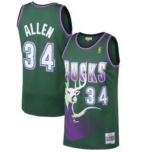 Ray Allen Milwaukee Bucks 1996/97 Hardwood Classics Swingman Jersey Kelly Éclatant Green
