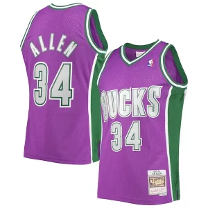 Ray Allen Milwaukee Bucks 2001/02 Collectible Hardwood Classics Swingman Jersey Purple