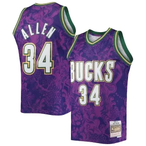 Ray Allen Milwaukee Bucks Hardwood Classics Haut de gamme 2000/01 Lunar New Year Swingman Jersey Purple