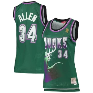 Ray Allen Milwaukee Bucks Women's 1996/97 Hardwood Classics Swingman Collectible Jersey Green