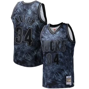 Ray Allen Milwaukee Éclatant Bucks Hardwood Classics 1996/97 Tie Dye Swingman Jersey Black