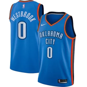 Russell Westbrook Oklahoma City Premium Thunder Nike Swingman Player Jersey Icon Edition Blue