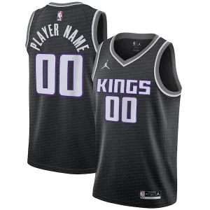 Sacramento Kings Jordan Brand Swingman Custom Jersey Statement Luxueux Edition Black