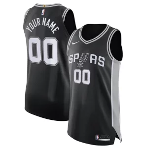 San Antonio Spurs Classique Nike Authentic Custom Jersey Black Icon Edition