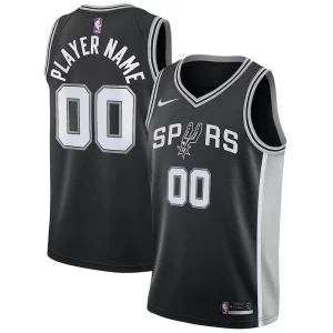 San Antonio Spurs Nike Swingman Custom Jersey Black Icon Edition Prime