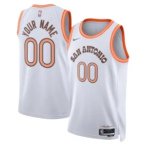 San Antonio Spurs Nike Unisex 2023/24 Custom Swingman Jersey White City Edition Personalisable
