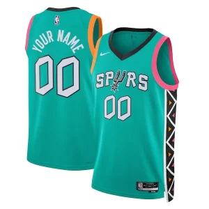 San Antonio Spurs Nike Unisex Vibrant 2022/23 2022/23 Swingman Custom Jersey City Edition Turquoise