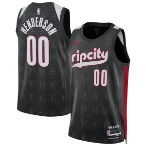 Scoot Henderson Portland Éclatant Trail Blazers Nike Unisex 2024/25 Swingman Player Jersey City Edition Black
