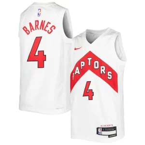 Scottie Barnes Toronto Raptors Nike Uniques Youth Swingman Jersey Association Edition White/Red