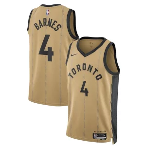 Scottie Barnes Toronto Raptors Nike Unisex 2023/24 Swingman Jersey Gold City Incontournable Edition