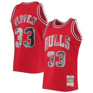 Scottie Pippen Chicago Bulls 1997/98 Exquisite Hardwood Classics NBA 75th Anniversary Diamond Swingman Jersey Red