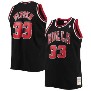 Scottie Pippen Chicago Bulls Big & Tall Hardwood Classics Swingman Jersey Exceptionnel Black/Red