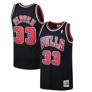 Scottie Pippen Chicago Bulls Charming 1997/98 Hardwood Classics Swingman Jersey Black/White