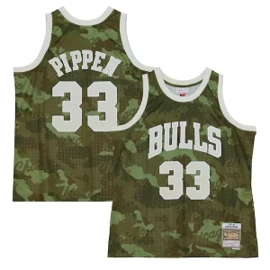 Scottie Pippen Chicago Bulls Hardwood Classics 1997/98 Ghost Green Swingman Jersey Camo Tendance