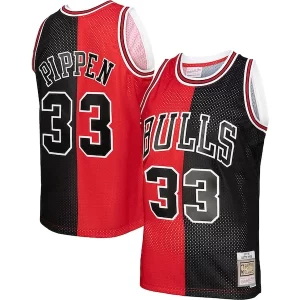 Scottie Pippen Chicago Bulls Hardwood Classics 1997/98 Split Swingman Jersey Haut de gamme Red/Black