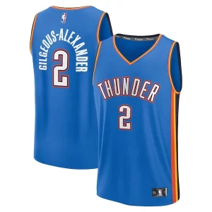 Shai Haut de gamme Gilgeous Alexander Oklahoma City Thunder Fast Break Replica Player Jersey Icon Edition Blue