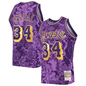 Shaquille Exquisite O'Neal Los Angeles Lakers Hardwood Classics 1996/97 Lunar New Year Swingman Jersey Purple