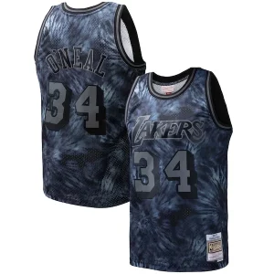Shaquille O'Neal Los Angeles Confortable Lakers Hardwood Classics 1996/97 Tie Dye Swingman Jersey Black