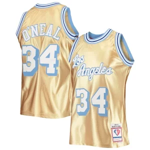 Shaquille O'Neal Los Angeles Lakers Admirable 75th Anniversary 1996/97 Hardwood Classics Swingman Jersey Gold