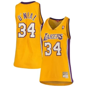 Shaquille O'Neal Los Angeles Lakers Women's 1999/00 Hardwood Classics Swingman Captivant Jersey Gold