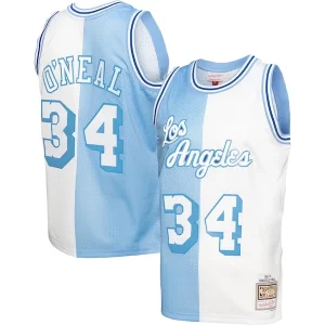 Shaquille O'Neal Los Angeles Sophistiqué Lakers Hardwood Classics 1996/97 Split Swingman Jersey Powder Blue/White