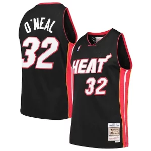 Shaquille O'Neal Miami Heat Hardwood Classics Swingman Prime Jersey Black