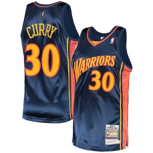 Stephen Curry Golden State Warriors 2009/10 Charming Hardwood Classics Authentic Jersey Navy