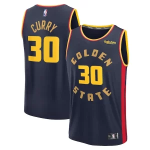 Stephen Curry Golden State Warriors 2024/25 Fast Break Player Jersey City Edition Navy Authentique