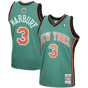 Stephon Marbury New York Knicks 2001/02 Hardwood Classics Swingman Éclatant Jersey Green