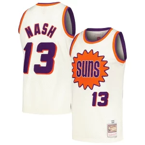 Steve Éclatant Nash Phoenix Suns Chainstitch Swingman Jersey Cream