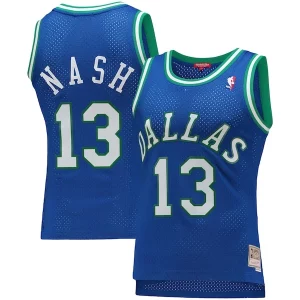 Steve Nash Dallas Mavericks Women's 1998/99 Uniques Hardwood Classics Swingman Jersey Blue